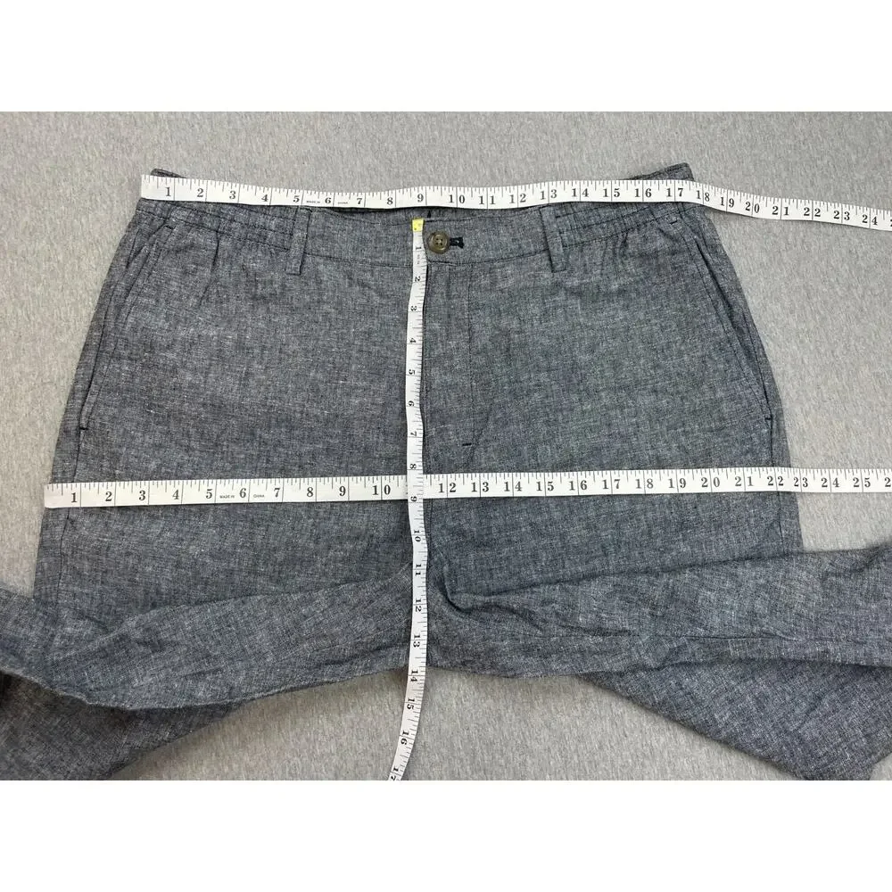 Banana Republic Pants Mens 36 x 30 Gray Linen Blend Slim Tapered Fit NWT